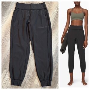 Lululemon Sun Setter Jogger Pants Black Women 8 Athletic Comfort Yoga Run